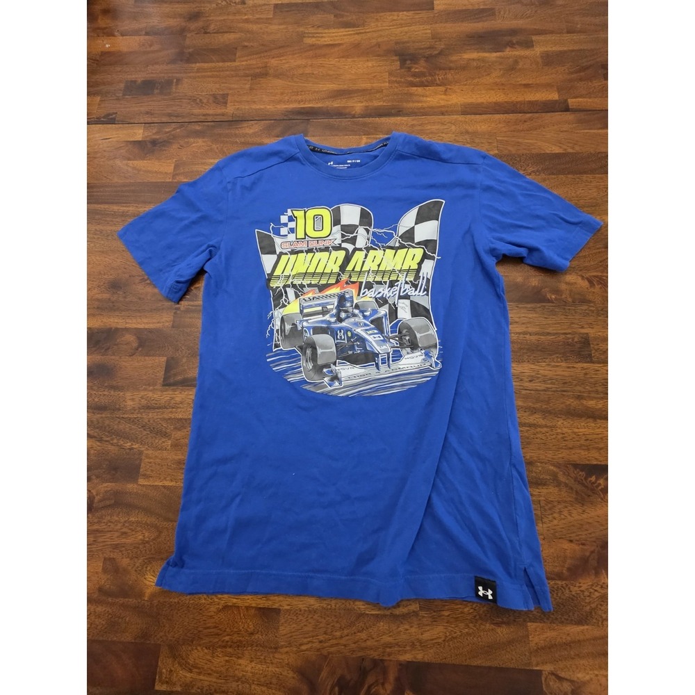 Under Armour Men's Race Car Indy F1 Basketball Graphic T-Shirt Small Loose Sku96